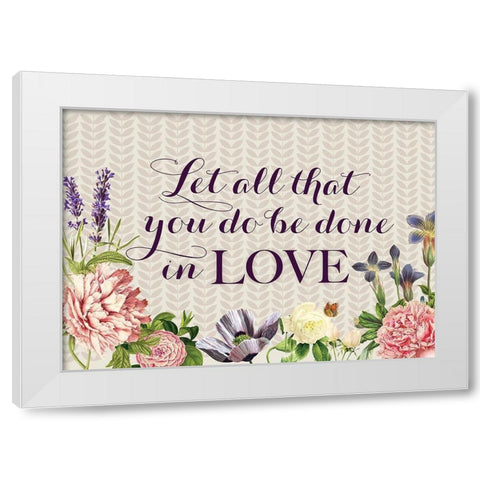 Dusty Lavender Floral 2 White Modern Wood Framed Art Print by Allen, Candace