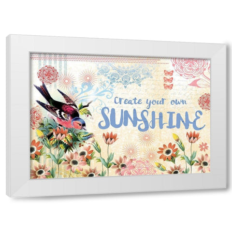 Sunshine Day White Modern Wood Framed Art Print by Allen, Candace