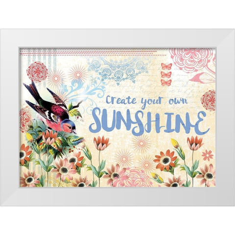 Sunshine Day White Modern Wood Framed Art Print by Allen, Candace
