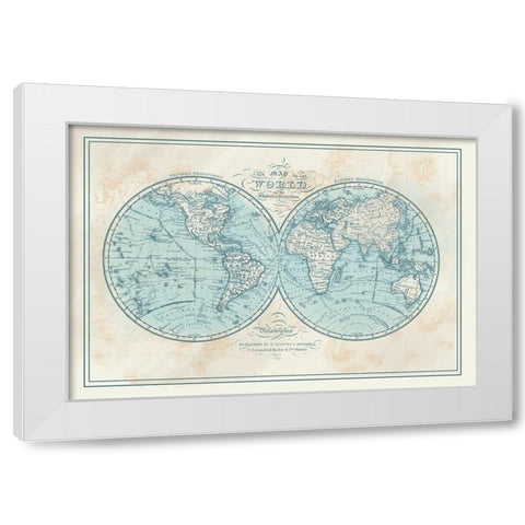Vintage Maps 1 White Modern Wood Framed Art Print by Allen, Candace