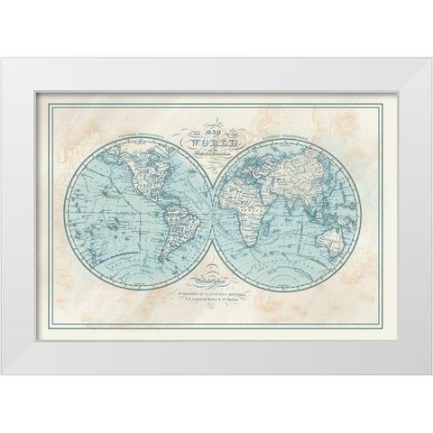 Vintage Maps 1 White Modern Wood Framed Art Print by Allen, Candace
