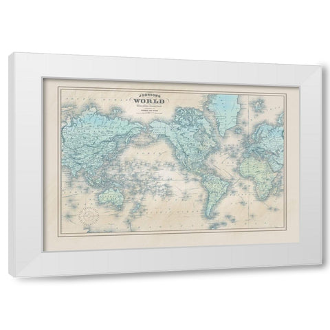 Vintage Maps 2 White Modern Wood Framed Art Print by Allen, Candace