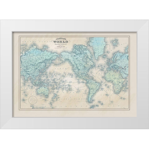 Vintage Maps 2 White Modern Wood Framed Art Print by Allen, Candace