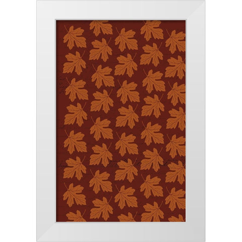 Welcome Fall Leaves 1 White Modern Wood Framed Art Print by Allen, Candace
