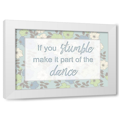 Dance Stumble 1 White Modern Wood Framed Art Print by Lula Bijoux and Company
