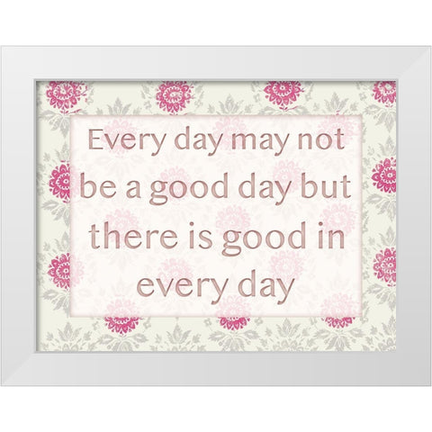 Good Days 1 White Modern Wood Framed Art Print by Lula Bijoux and Company