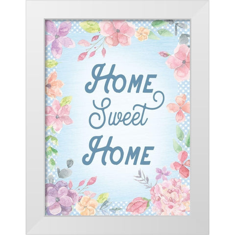 Home Sweet Home 2 White Modern Wood Framed Art Print by Lula Bijoux and Company
