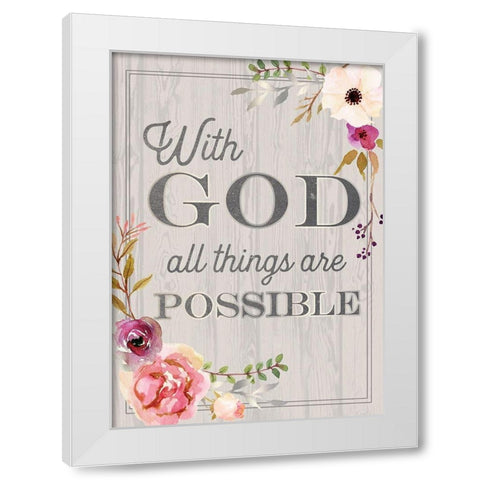 Religious 3 White Modern Wood Framed Art Print by Lula Bijoux and Company