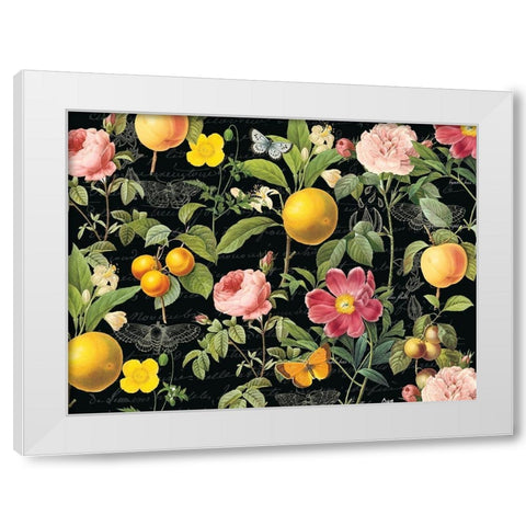 Botanical Flowers White Modern Wood Framed Art Print by Lula Bijoux and Company