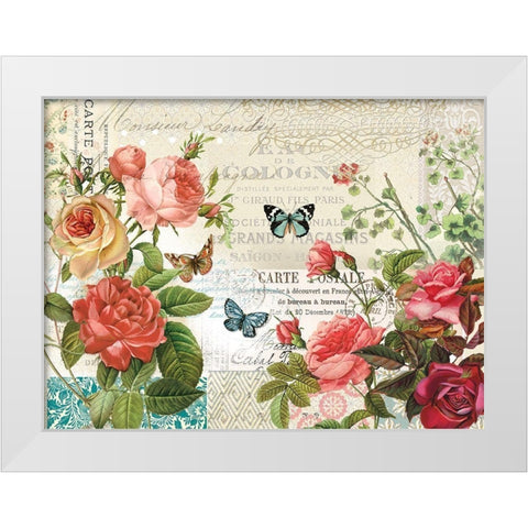 Floral Dream White Modern Wood Framed Art Print by Lula Bijoux and Company