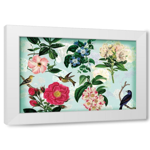 Spring Vintage Botanica 1 White Modern Wood Framed Art Print by Lula Bijoux and Company