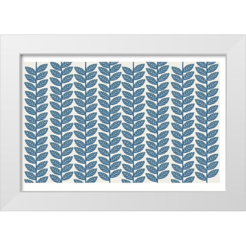 Vine Leaves 4 White Modern Wood Framed Art Print by Lula Bijoux and Company
