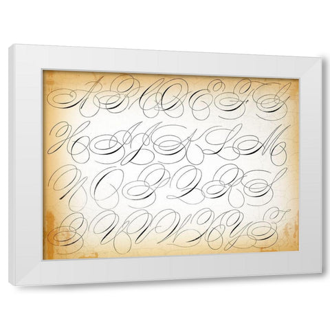 Industrial Scripture White Modern Wood Framed Art Print by Lula Bijoux and Company