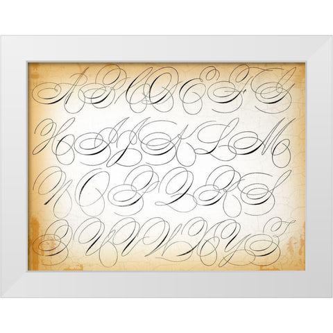 Industrial Scripture White Modern Wood Framed Art Print by Lula Bijoux and Company