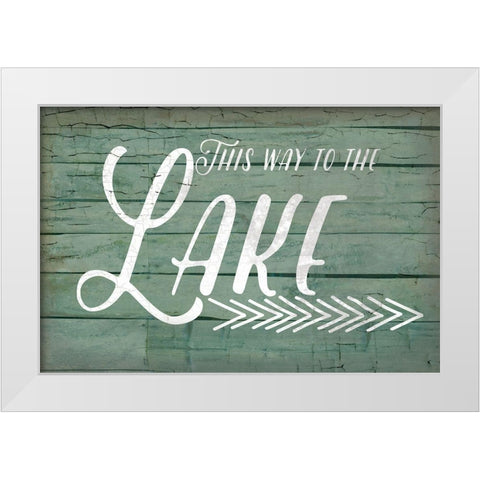 Emerald Lake White Modern Wood Framed Art Print by Lula Bijoux and Company