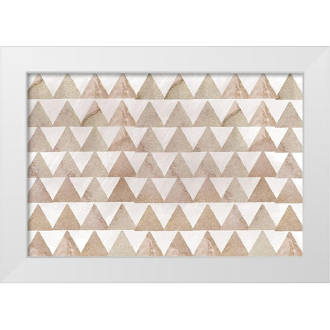 Golden Abstract White Modern Wood Framed Art Print by Lula Bijoux and Company