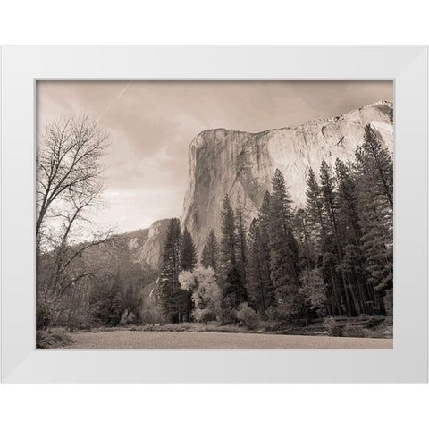 Mountain Wonder White Modern Wood Framed Art Print by Lula Bijoux and Company