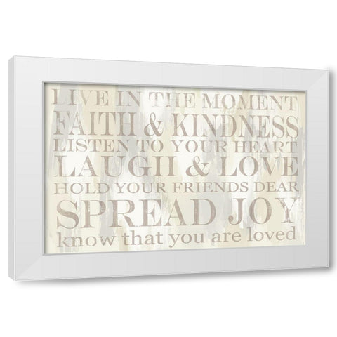 Inspiration White Modern Wood Framed Art Print by Lula Bijoux and Company