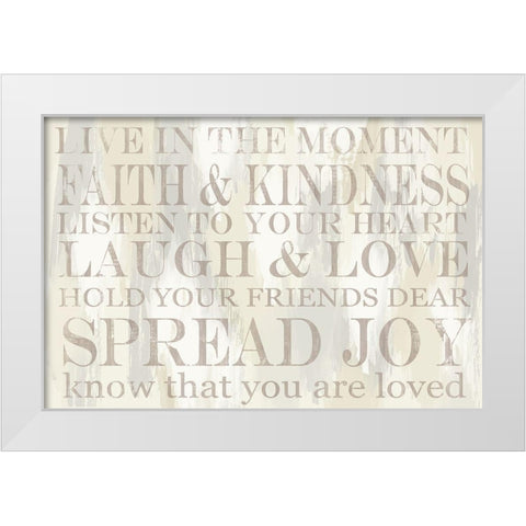 Inspiration White Modern Wood Framed Art Print by Lula Bijoux and Company
