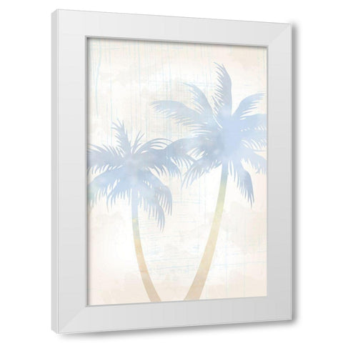 Beach Palm 3 White Modern Wood Framed Art Print by Lula Bijoux and Company