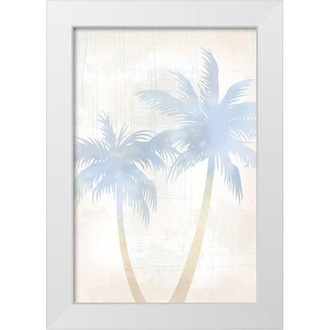 Beach Palm 3 White Modern Wood Framed Art Print by Lula Bijoux and Company