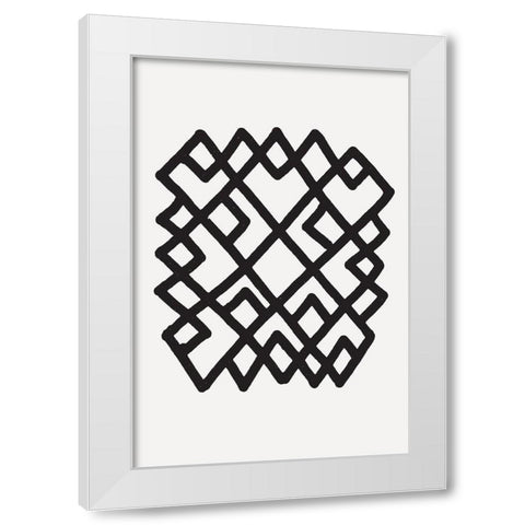 BW Minimalist 1 White Modern Wood Framed Art Print by Lula Bijoux And Company