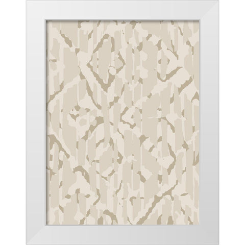 Boho Casual Beige White Modern Wood Framed Art Print by Lula Bijoux and Company