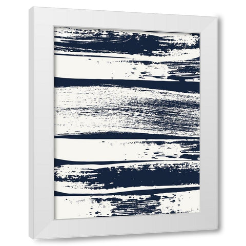 Drama Queen Stripes 1 White Modern Wood Framed Art Print by Lula Bijoux And Company