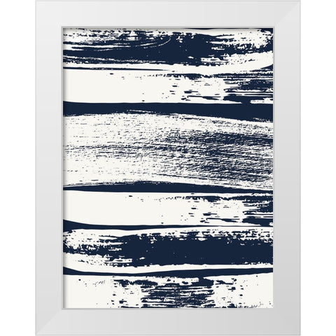 Drama Queen Stripes 1 White Modern Wood Framed Art Print by Lula Bijoux And Company