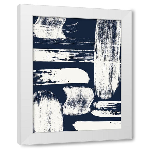 Drama Queen Stripes 2 White Modern Wood Framed Art Print by Lula Bijoux And Company
