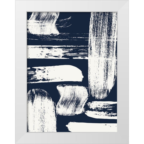 Drama Queen Stripes 2 White Modern Wood Framed Art Print by Lula Bijoux And Company