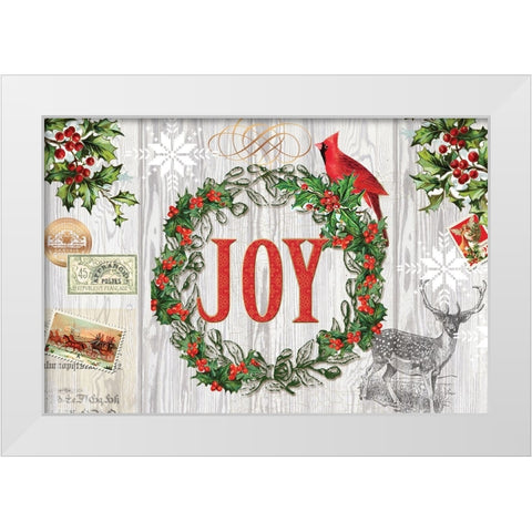 Rustic Holiday 2 White Modern Wood Framed Art Print by Lula Bijoux And Company