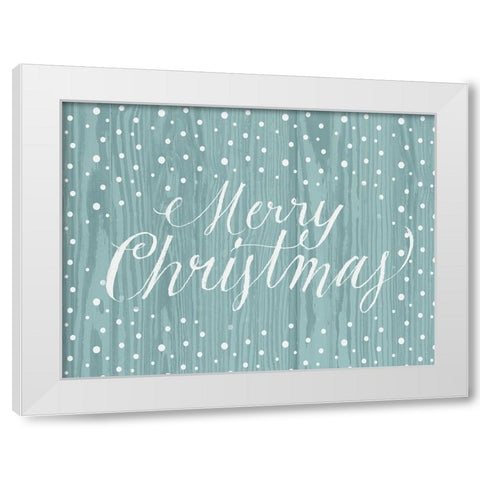 Snowfall Collection 1 White Modern Wood Framed Art Print by Lula Bijoux And Company