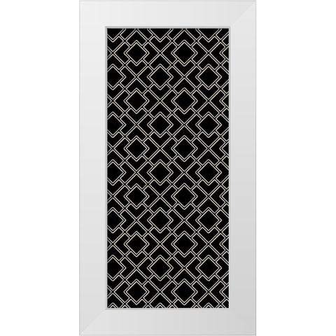 Geo Black and Gold 1 White Modern Wood Framed Art Print by Allen, Candace
