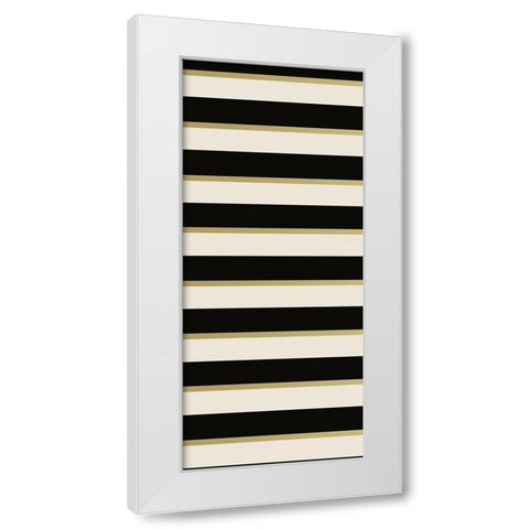 Geo Black and Gold 2 White Modern Wood Framed Art Print by Allen, Candace