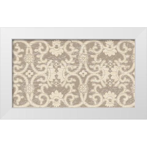 English Vintage Trellis White Modern Wood Framed Art Print by Allen, Candace