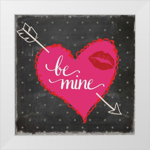 Valentines Day Heart 1 White Modern Wood Framed Art Print by Allen, Candace
