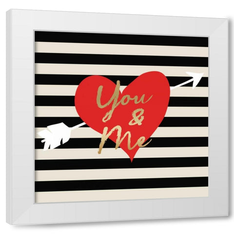 Valentines Day Heart 2 White Modern Wood Framed Art Print by Allen, Candace