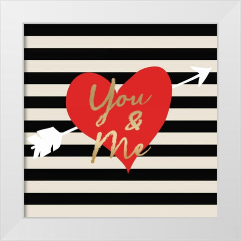 Valentines Day Heart 2 White Modern Wood Framed Art Print by Allen, Candace