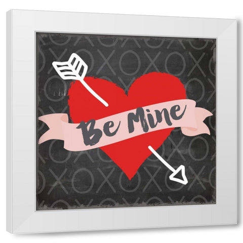 Valentines Day Heart 3 White Modern Wood Framed Art Print by Allen, Candace