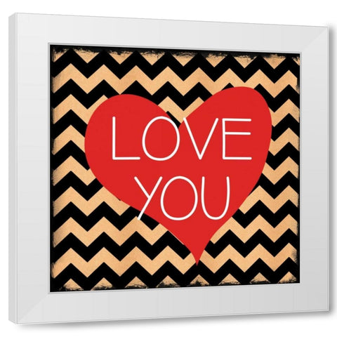 Valentines Day Heart 4 White Modern Wood Framed Art Print by Allen, Candace