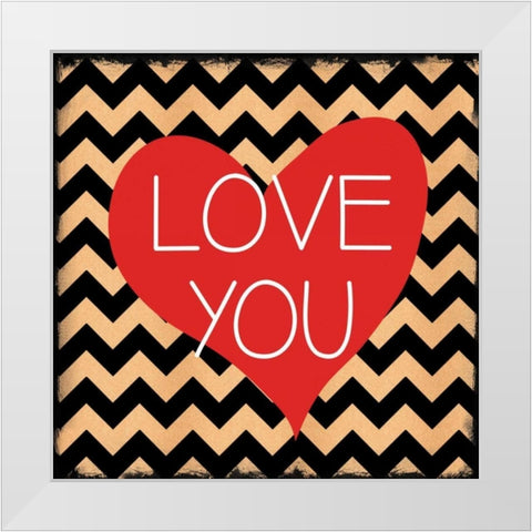 Valentines Day Heart 4 White Modern Wood Framed Art Print by Allen, Candace
