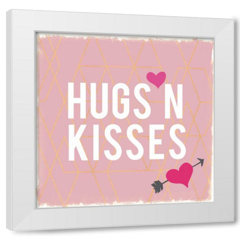 Valentines Day Heart 6 White Modern Wood Framed Art Print by Allen, Candace
