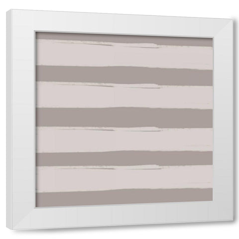 Taupe Inspire LulaB White Modern Wood Framed Art Print by Allen, Candace