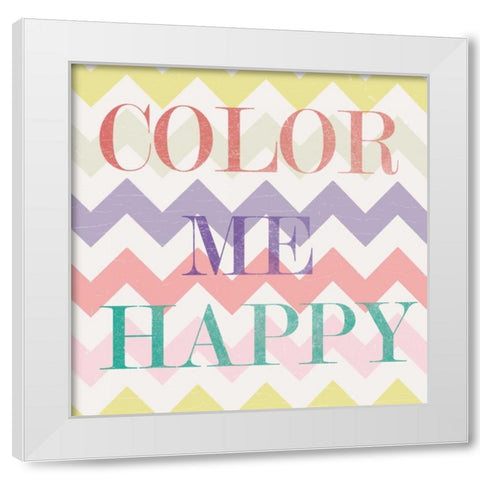 Color Me Happy 1 White Modern Wood Framed Art Print by Allen, Candace