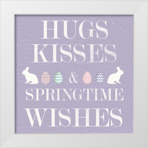 Easter Wishes White Modern Wood Framed Art Print by Allen, Candace
