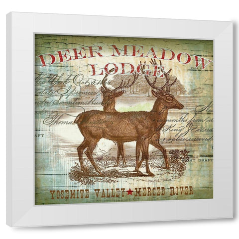 Dear Meadow White Modern Wood Framed Art Print by Allen, Candace