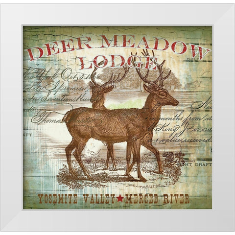 Dear Meadow White Modern Wood Framed Art Print by Allen, Candace