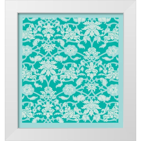 Chinois Pattern White Modern Wood Framed Art Print by Allen, Candace