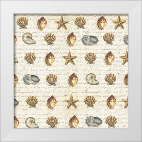 New Beachcomber 3 White Modern Wood Framed Art Print by Lula Bijoux and Company